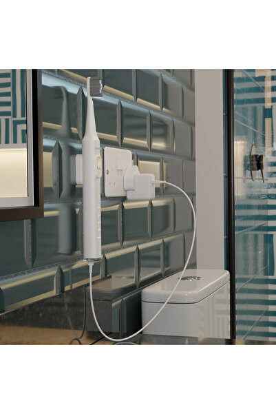 porodo فرشاة أسنان كهربائية ماجسيف 5 في 1 من لايف ستايل - أبيض