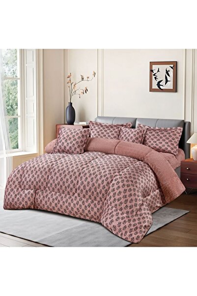Generic Winter bedspread set consisting of 6 pieces, double-sided plush and luxurious faux fur.