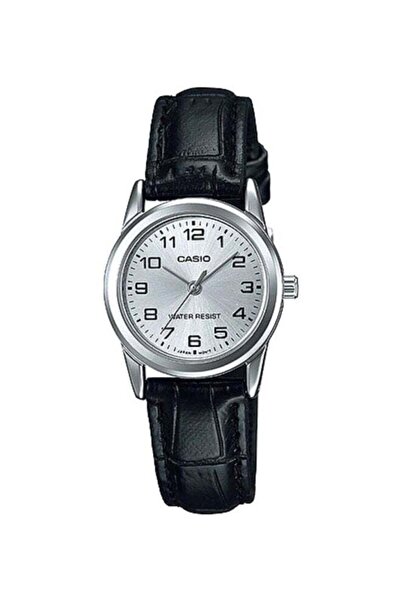 Casio Women's Leather Quartz Analog Watch LTP-V001L-7BUDF - 25 mm - Black