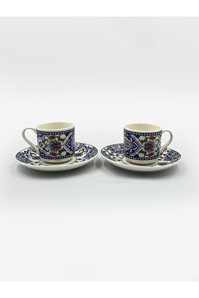 ACAR Authentic Espresso& Turkish Coffee Cup Set with Traditional Turkish Patterns–2 Pieces Made in Turkey
