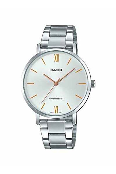 Casio Women's Water Resistant Analog Watch LTP-VT01D-7BUDF - 34 mm - Silver