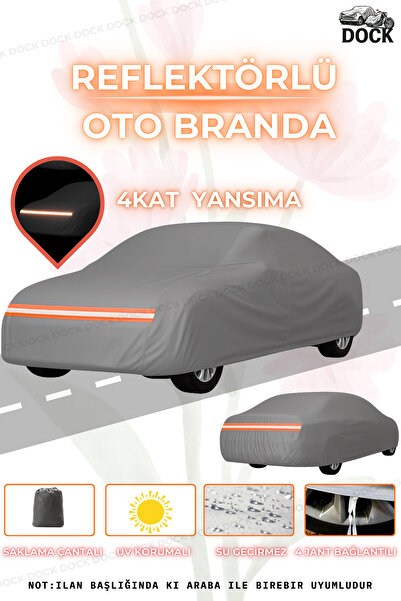 Dock TURUNCU REFLEKTÖRLÜ Toyota COROLLA HATCHBACK (HB) GRİ ARABA BRANDASI(4MEVSİM)