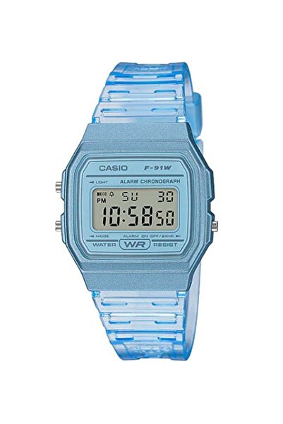 Casio Women's Resin Digital Wrist Watch F-91WS-2DF - 33 mm - Blue