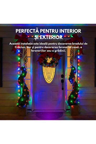 esimplu Christmas Installation Roll Type, Indoor/Outdoor, Length 50 m, 8 Light Modes, LED