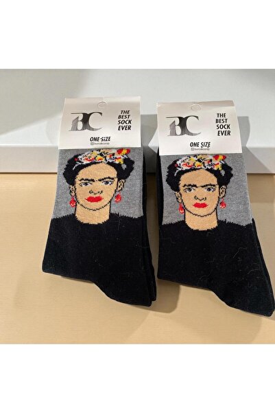 ÇERÇİ MELEK Frida Kahlo Patterned 2-Piece Unisex Socks (35–39)