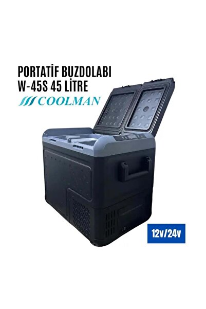 SHUIVAN Coolman W-45S Çift Kapaklı Araç İçi Portatif Buzdolabı 45 Litre 12v-24v