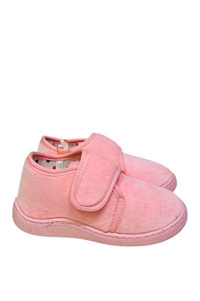 KU&PA SHOES Pas Pink Velvet Kids Unisex Slippers Shoes Velcro Comfortable Non-Slip Sole Home Slippers Kp-1003