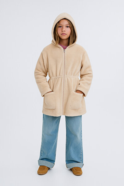 ESİLA KİDS Jachetă pentru fete Plush cu glugă Jachetă de iarnă cu mânecă lung...