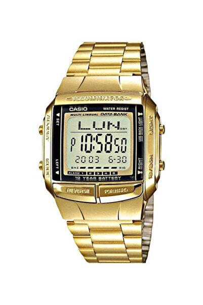 Casio Men's Data Bank Stainless Steel Digital Watch DB-360G-9ADF Gold