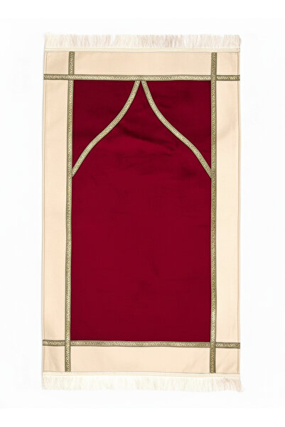 Öz Kadife Luxury Velvet-Lined Prayer Rug – Stylish, Soft Textured, and Premium Design Perfect for Gifting