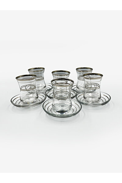 Yaren Luxury Turkish Tea Glass Set with Saucers – 6 Pieces | Made in Turkey
