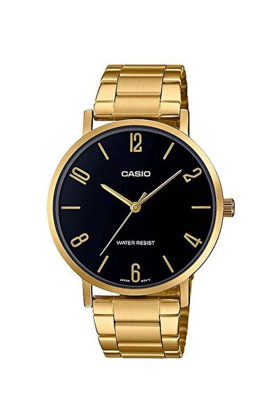 Casio Men's Stainless Steel Analog Watch MTP-VT01G-1B2UDF - 46 mm - Gold