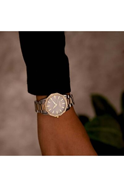 LIGANT Women's stainless steel watch in silver and gold