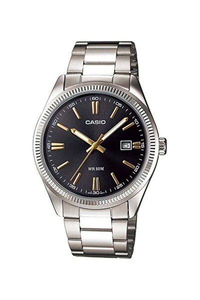 Casio ساعة إنتايسر أنالوج للرجال MTP-1302D-1A2V - 39 مم - فضية