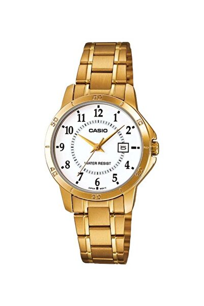 Casio Women's Stainless Steel Analog Watch LTP-V004G-7BVDF - 30 mm - Gold