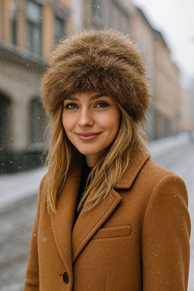 MARBERRY Pălărie pentru femei din pluș cu textura moale de nurcă