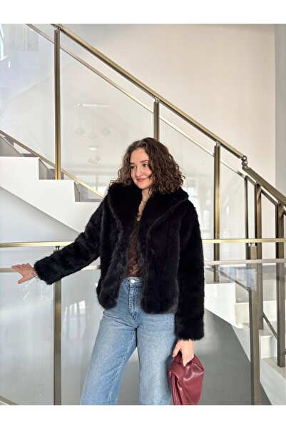 Sude Kızanlıklı Shawl Collar Tina Fur (It Is a Narrow Fit, You Must Order One Size Up!)