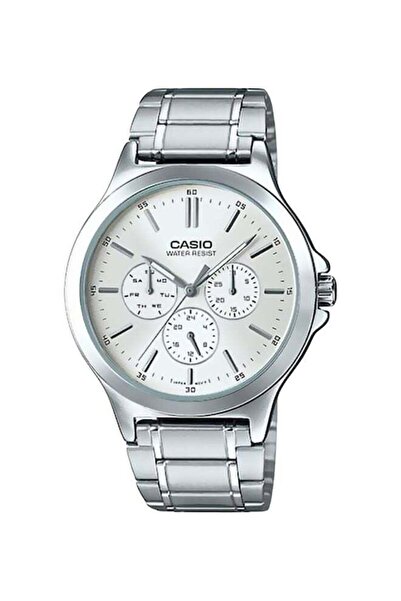 Casio Men's Water Resistant Analog Watch MTP-V300D-7AUDF - 42 mm - Silver