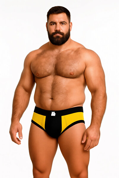 turcobear Men's Xcollection Yellow Black Slip