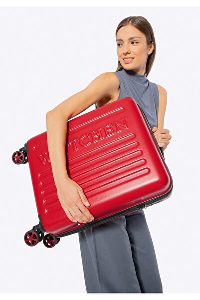 Wittchen Men's ABS cabin suitcase with embossed logo red red ABS