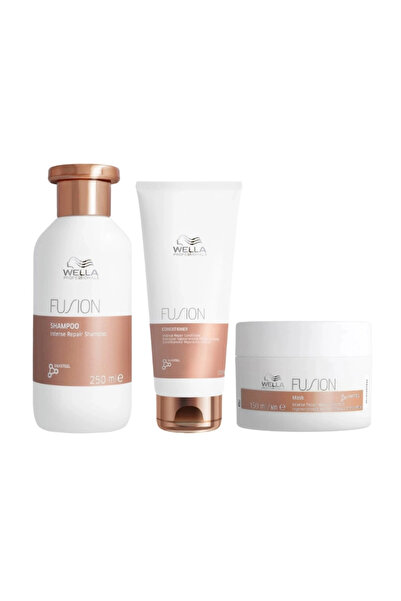 Wella Professionals Intensive Repair Package for Damaged Hair Fusion - Shampoo 250ml, Conditioner 200ml, Mask 150ml