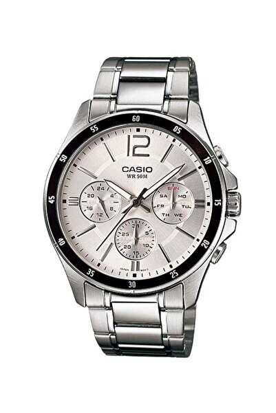 Casio Enticer Men's Watch Model MTP-1374D-7AV - 44 mm - Silver