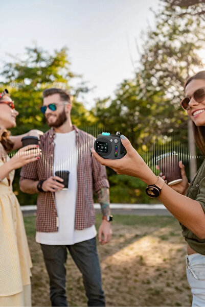 porodo مكبر صوت ساوندتيك 2000 مللي أمبير/ساعة بتقنية البلوتوث - بطاقة تي اف*إضاءة RGB - رمادي