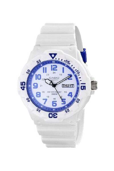 Casio Men's Silicone Analog Wrist Watch MRW200HC-7B2VDF - 45 mm - White