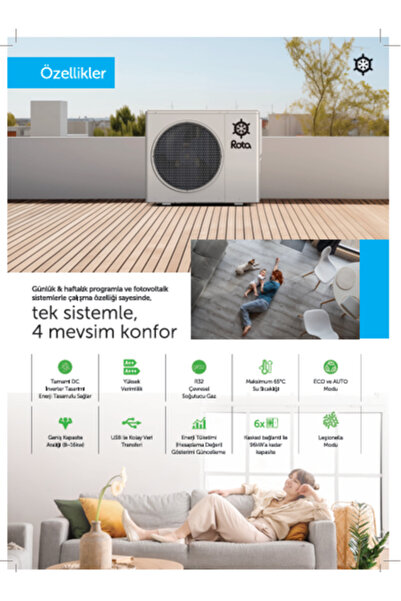 ROTA 8 kW MONOBLOK ISI POMPASI A+++