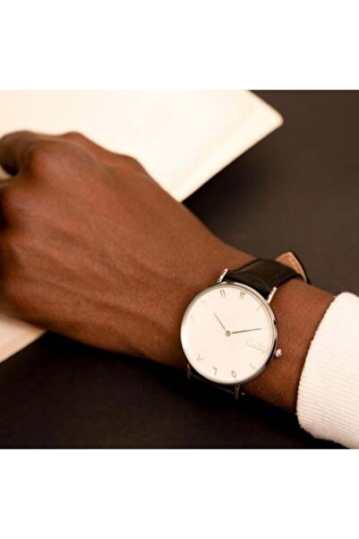 LIGANT Men's Black Leather Watch