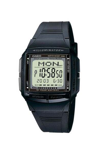 Casio Men's Data Bank Water Resistant Digital Watch DB-36-1AVEF - 37 mm - Black