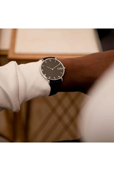 LIGANT Men's black leather watch