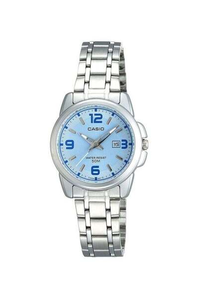 Casio ساعة نسائية من القماش التناظري كوارتز LTP-1314D-2AVDF - 33 مم - فضية