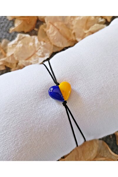 Tutti El Yapımı Cam Kalp Bileklik – Fenerbahçe Ruhunu Kalbinde Taşı