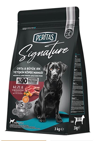 PERİTAS SİGNATURE KUZULU YETİŞKİN ORTA VE BÜYÜK IRK KÖPEK MAMASI 3 KG