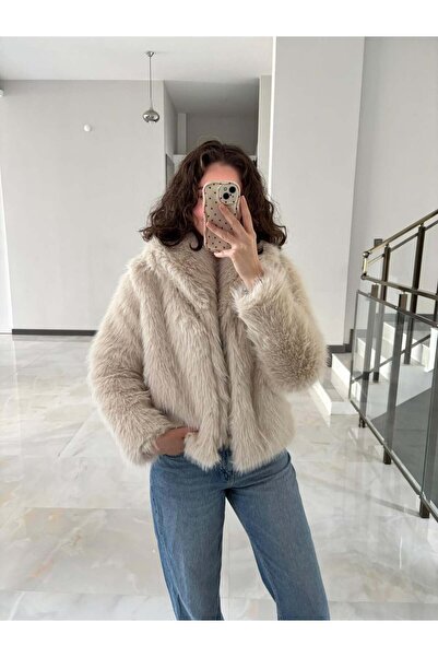 Sude Kızanlıklı Shawl Collar Tina Fur (It Is a Narrow Fit, You Must Order One Size Up!)