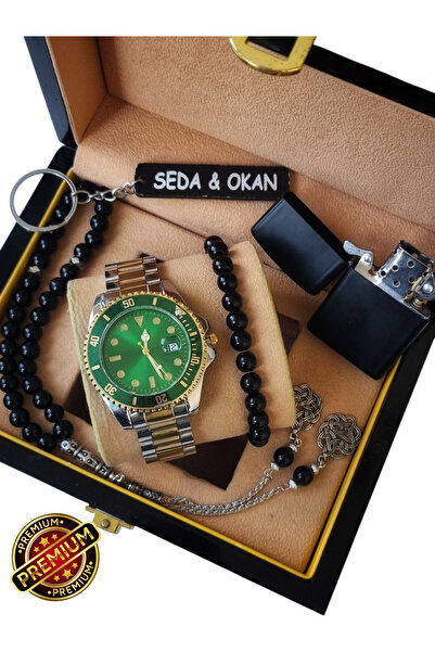 arpat time saat aksesuar PREMIUM, 5 PARÇA ERKEK SAAT SETİ. SAAT, ÇAKMAK, TESB...