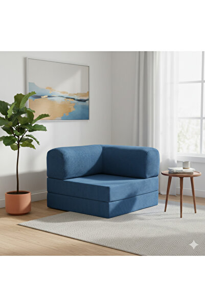 DECHOME Modüler Köşe Minderi 100x100 Fitilli Kadife, Rahat, Dayanıklı, Çok Amaçlı Yer Minderi metali