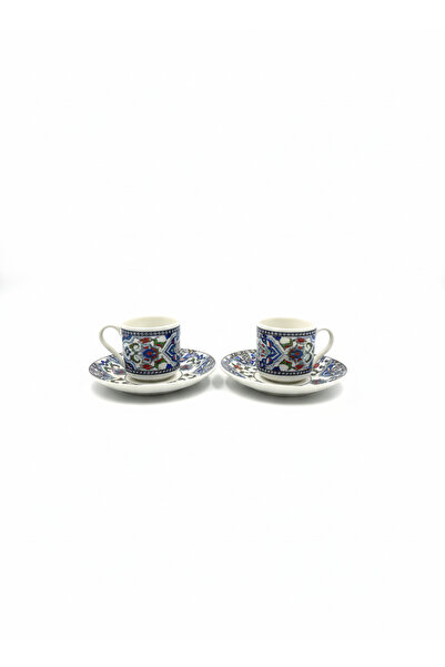 ACAR Authentic Espresso& Turkish Coffee Cup Set with Traditional Turkish Patterns–2 Pieces Made in Turkey