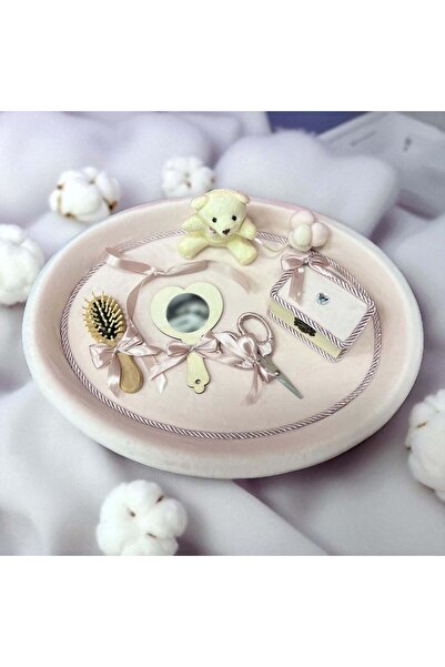KidsMagazin Set de tunsori cu ursuleț de catifea roz