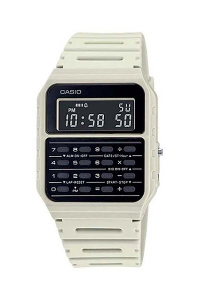 Casio ساعة رقمية من الراتنج CA-53WF-8BDF باللون الأبيض
