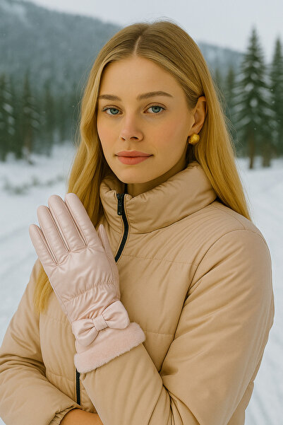 mrcans Yağmurluk Kumaş Dokunmatik Kadın Eldiven