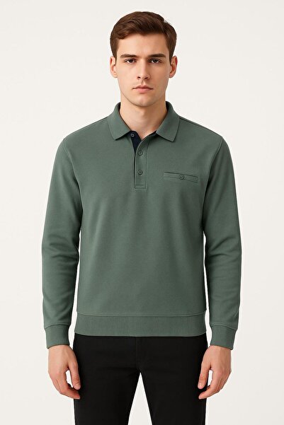 SİMENTİ Πουλόβερ Regular Fit με λαιμόκοψη πόλο Σελανίκη - 7414