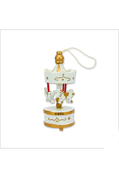 Remiuse Ahşap Atlıkarınca Yılbaşı Ağacı Asma Obje Bebek Odası Parti Dekorasyo...