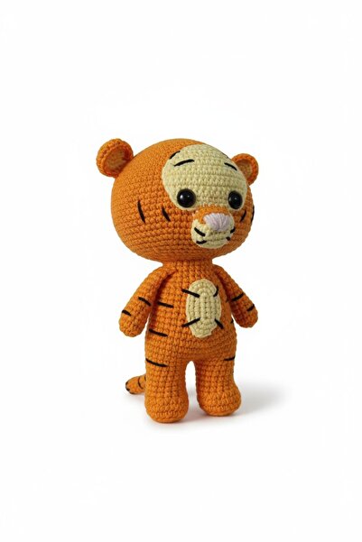 Kaplan Amigurumi El Örgüsü Oyuncak Hayvan Figür Organik Oyuncak