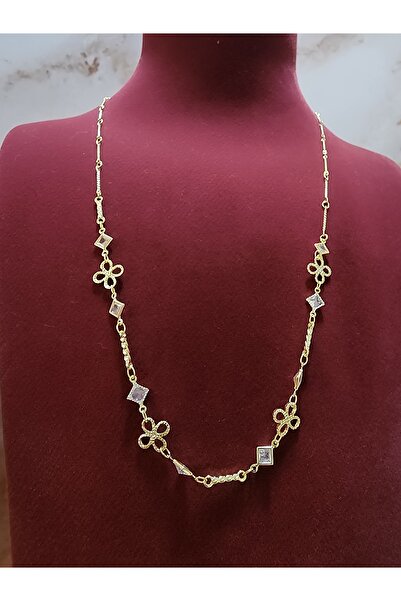 ALLEGRİA قلادة فولاذية مطلية بالذهب على شكل ورقة البرسيم