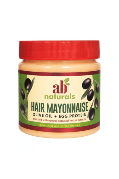 AB Naturals كريم المايونيز الأمريكي بزيت الزيتون وبروتين البيض للشعر - 500 مل