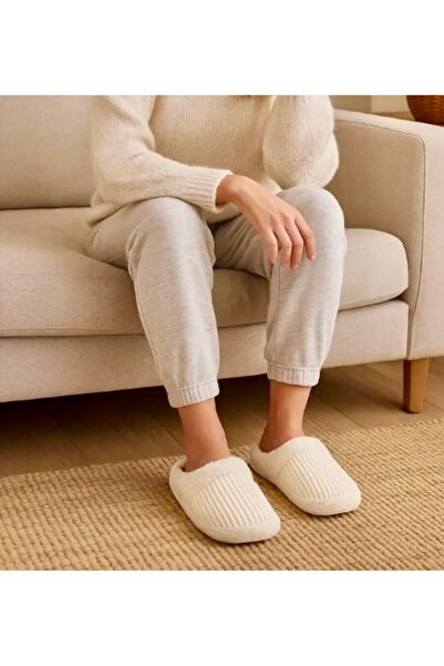 ALMİNA Γυναικείες παντόφλες εσωτερικού χώρου Λούτρινες παντόφλες μοντέλο Atom Silent Sole Plush Fluffy House Slippers Παντόφλες προίκας