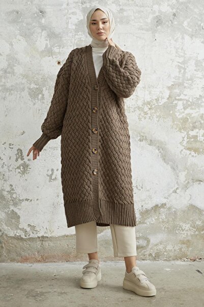 NEW DAĞ Buttoned Basket Knitted Cardigan