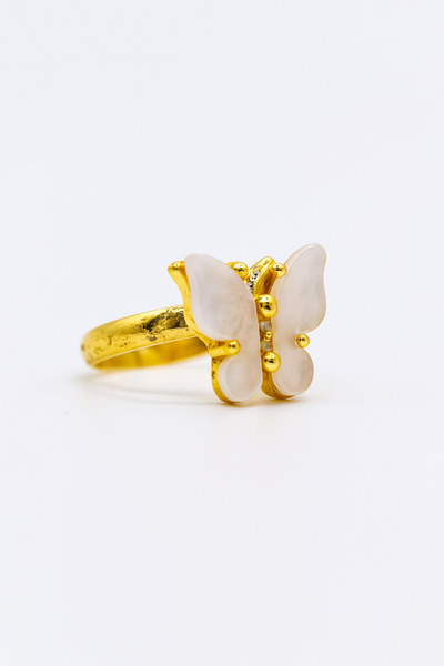 MakeWell Adjustable Children's Teen Rings with Adjustable Butterfly Design